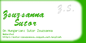 zsuzsanna sutor business card